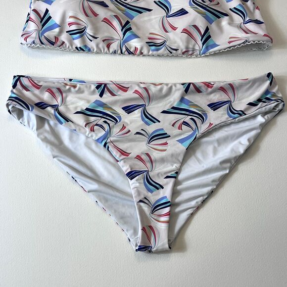 DIPPIN' DAISY'S Bandeau Camilla Top and Bottom Swimsuit Bikini Set Sz Large - Picture 2 of 12